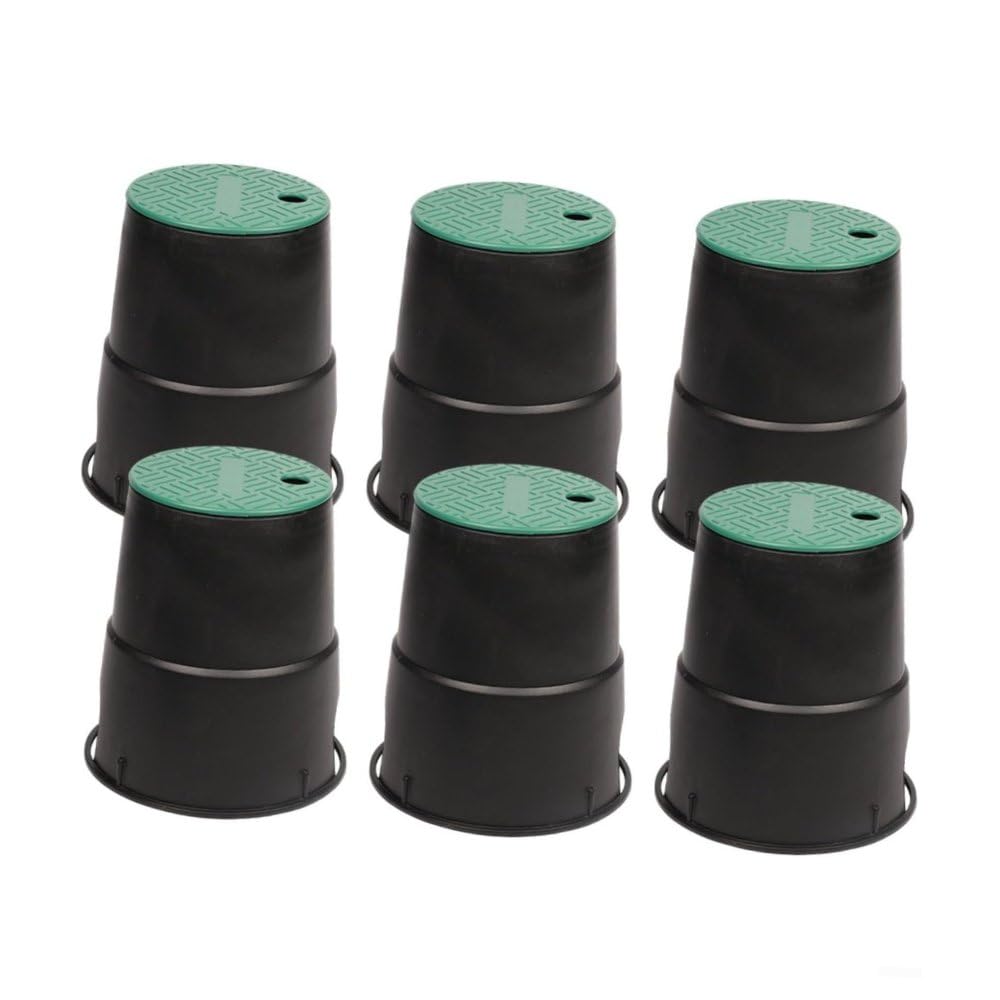 Pozzetto irrigazione resistente, 6 pezzi 15cm con profilo antiscivolo