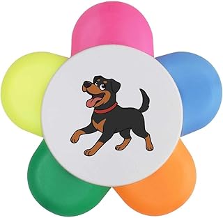 Azeeda 'Happy Rottweiler' Flower Shape Highli...
