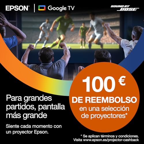 Image of Epson Lifestudio Flex EF-72 Oak, Smart Portable Projector, Sound by Bose, Google TV, 4K Pro-UHD, Adjustable Stand, Indoor /Outdoor Use, 5 Year Warranty*