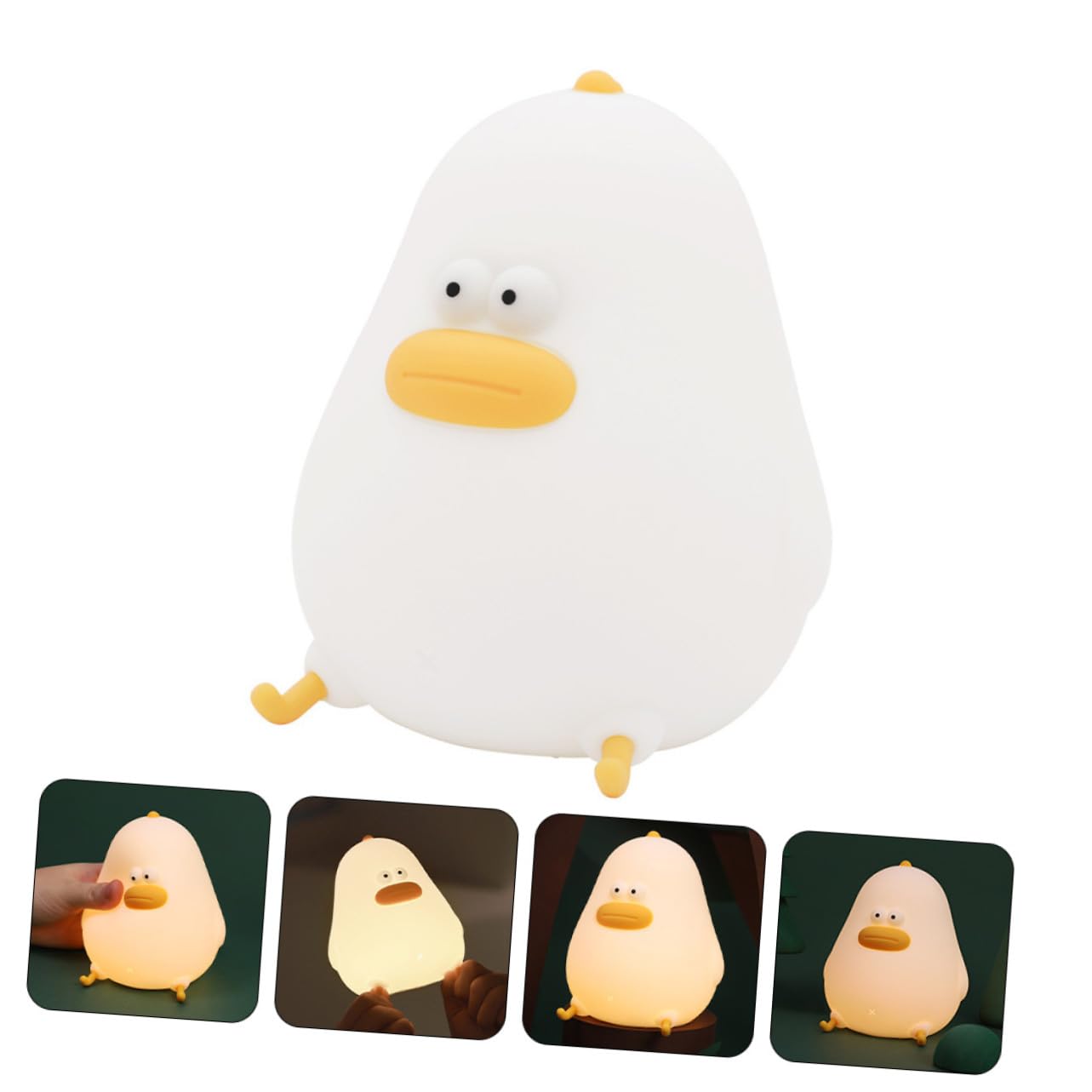 Lámpara de Silicona para Ñiño Luz Nocturna Cálida y USB Recargable Diseño Pollito Tamaño Pequeño Luz de Guardería para Dormitorio Infantil Adecuado para Bebés y Regulable