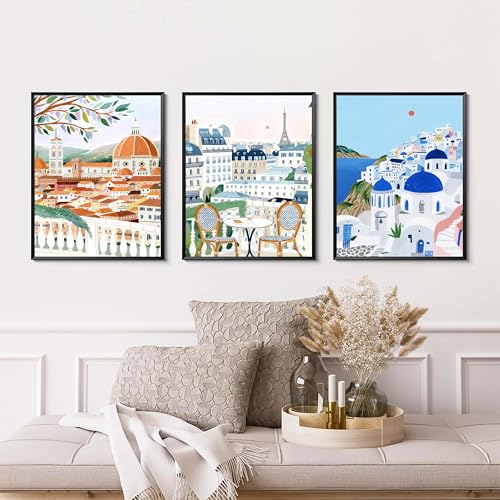 Tmvosn Vintage Travel Cities Posters Wall Art Set Of 9 thumb #8