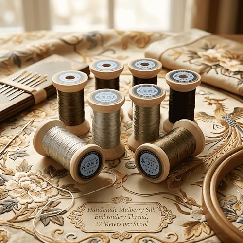 Image of Natural 100% Mulberry Handmade Embroidery Silk Thread Silk Floss (61)