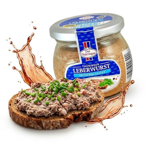 Die Thüringer Leberwurst 300g - Original Thüringer Rezeptur | Fein-würzige Streichwurst im Glas...