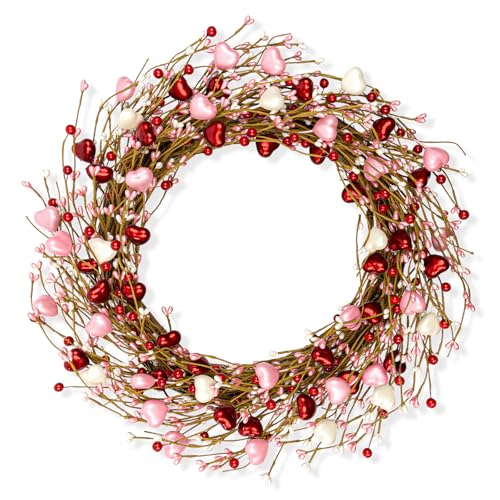 LLZLL Pearlescent Valentines Wreath 20 Inch...