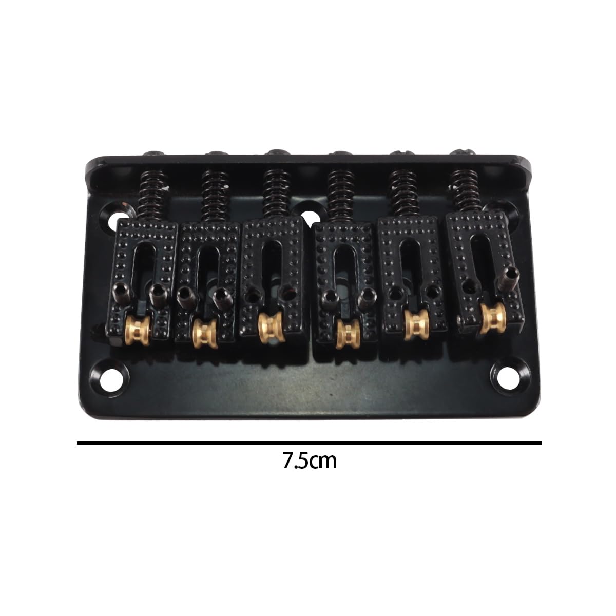 Alnicov 6-String 78mm Roller Hardtail Bridge Electric Guitar Tail Pipe Top Loading Saddle Tailpiece Accessories For Electric Guitars Black - Image 2