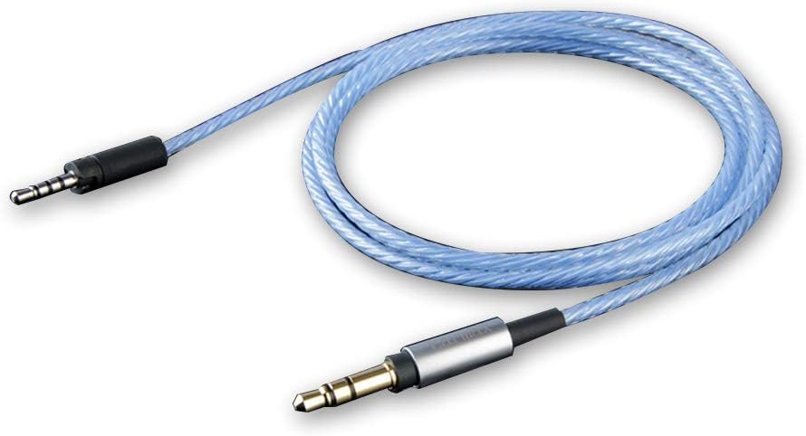 OKCSC Audio Replacement Cables Silver Plated Earphone Cables With Gold-plated Straight Plug,Handmade Earphone Cables For Senheiser HD598 HD558 HD518 HD595 And More Headphones(Blue)