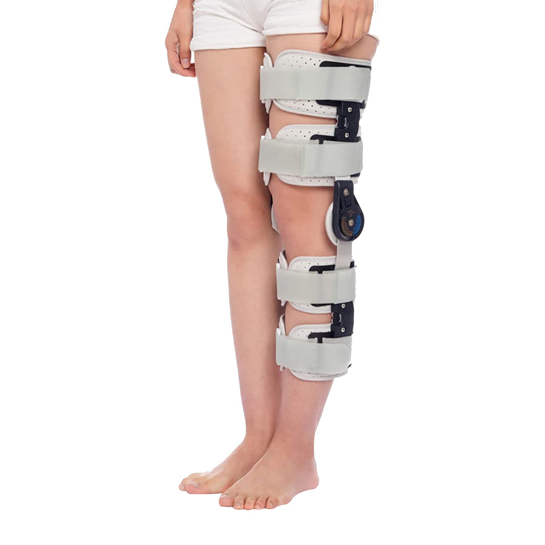 Rodillera ROM Bisagras Ortesis de Rodilla Regulable con Bisagras Estabilización para La Pierna para Lesionados Esguinces Artritis Desgarros del Menisco Ligamento Ortopédico