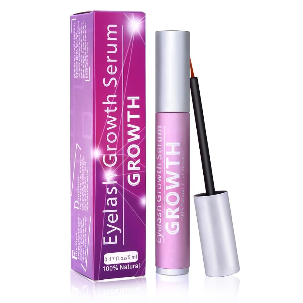 Sérum Crece Pestañas, Tratamiento Fortalecedor de Crecimiento Pestañas Gruesas y Largas (0.17FL.oz/5ml)