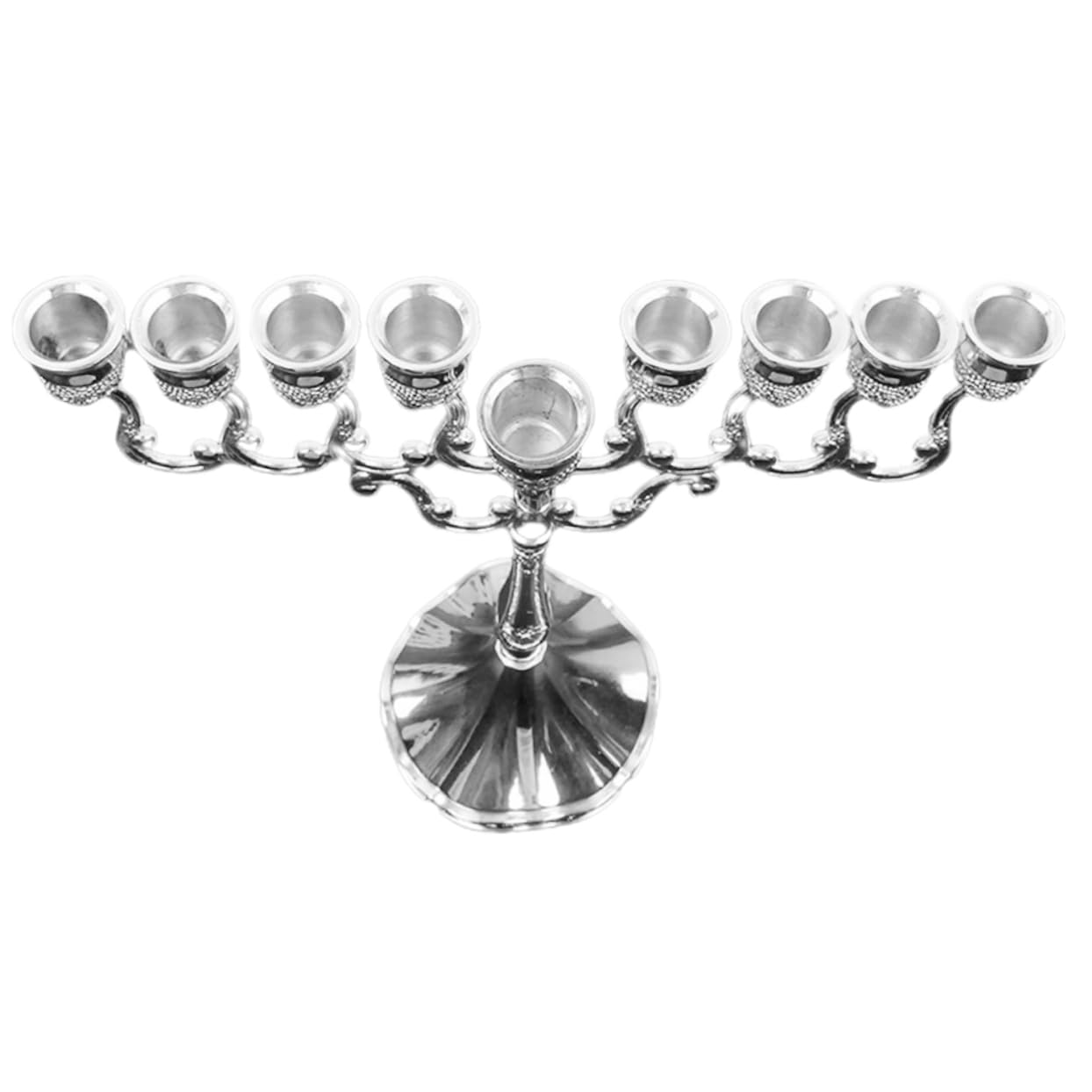 Alipis Candelabro de 9 Brazos de Aleación de Zinc, Estilo Europeo Antiguo, Color Plata, Decoración Elegante para Bodas, Fiestas y Navidad