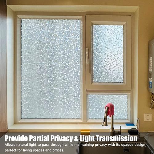 Película de privacidad para ventana con efecto prismático 3D 23.62" x 157.48" miniatura 3