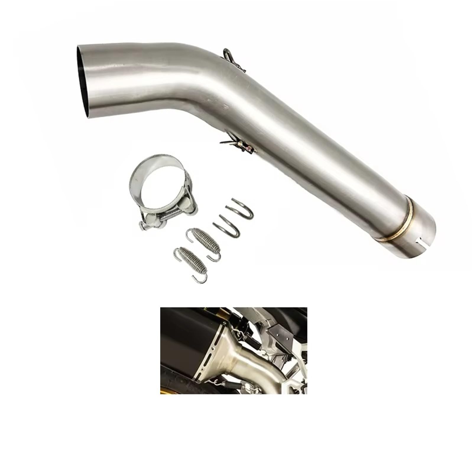 Auspufftopf Auspuff Mittel Link Rohr für BMW F 850 GS ADV 2018-2021
