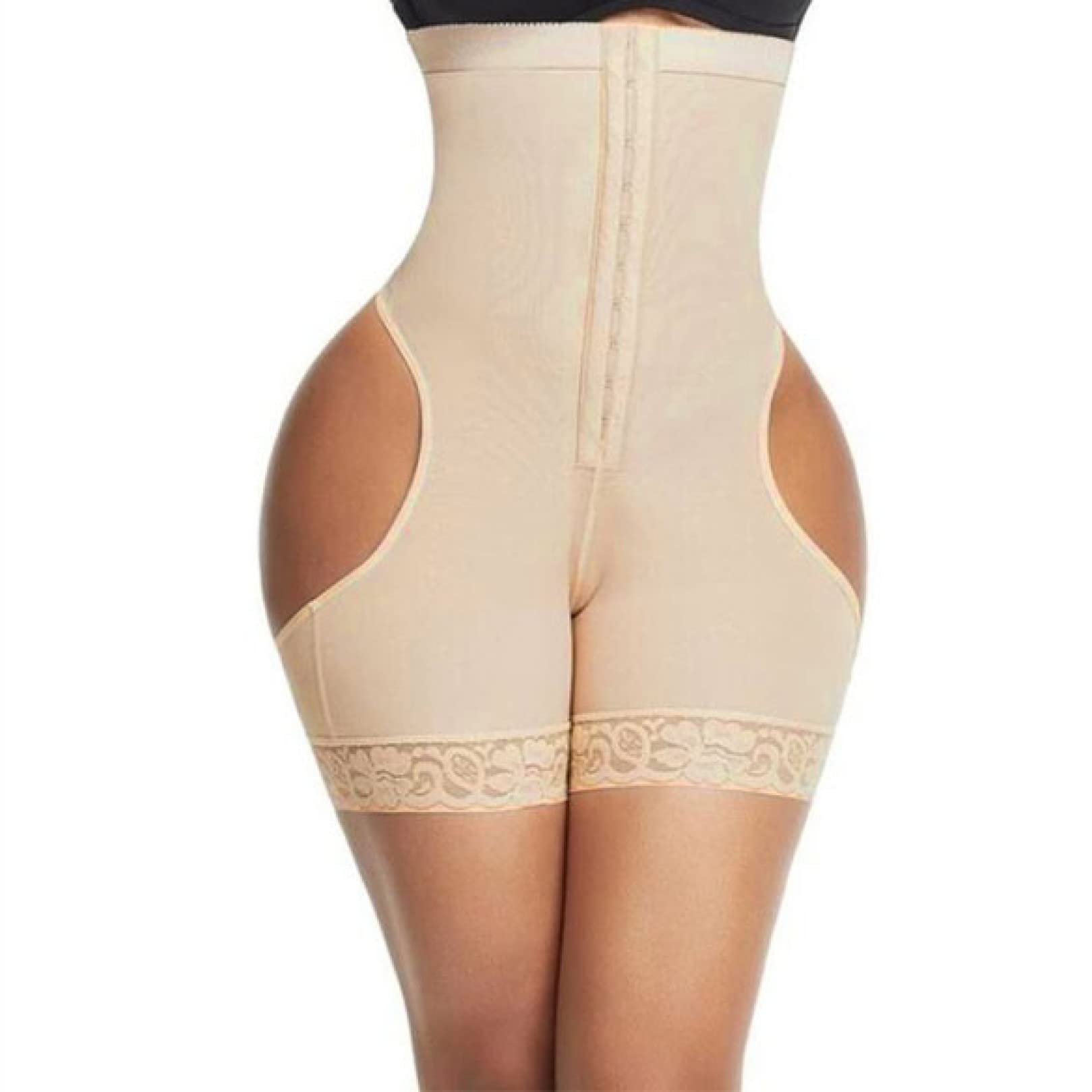 MOCHAMIK Damskie spodenki modelują z wysokim stanem, wydrążone spodenki biodrowe, majtki bielizna modelująca dla modnych pań