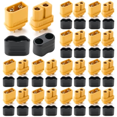 Image of Frienda 12 Pair XT60 Connectors (XT60 Upgrade) LiPo Battery Connectors Male Female Bullet Connector Plugs for RC Parts LiPo Battery