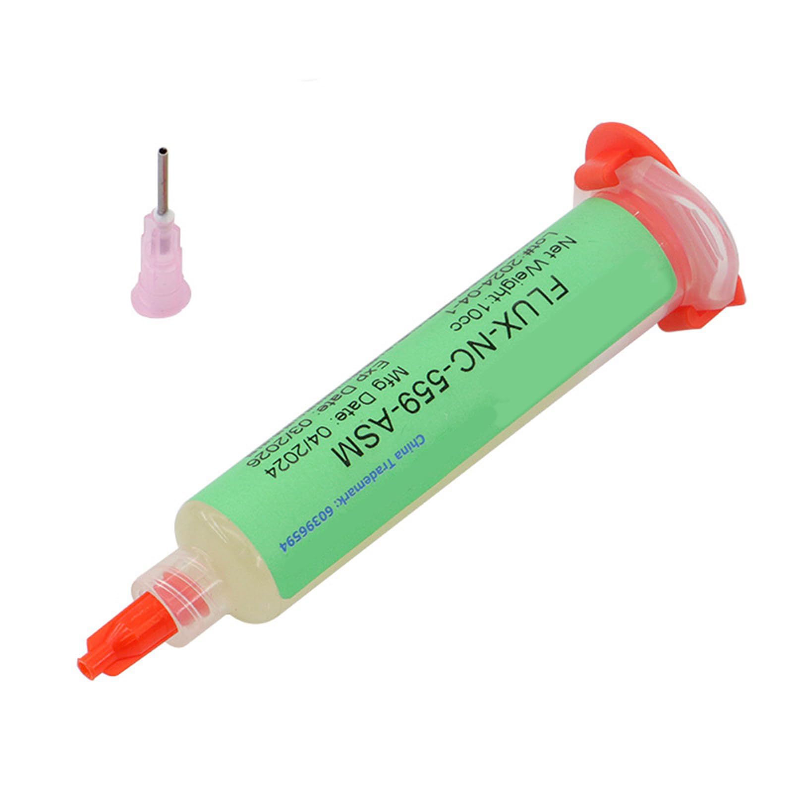 Solder Fluxed NC559ASM / NC223ASM / NC218ASM Not Clean Soldering Fluxed Pastes Rosin Tacky Soldering with Needle Chip Pastes