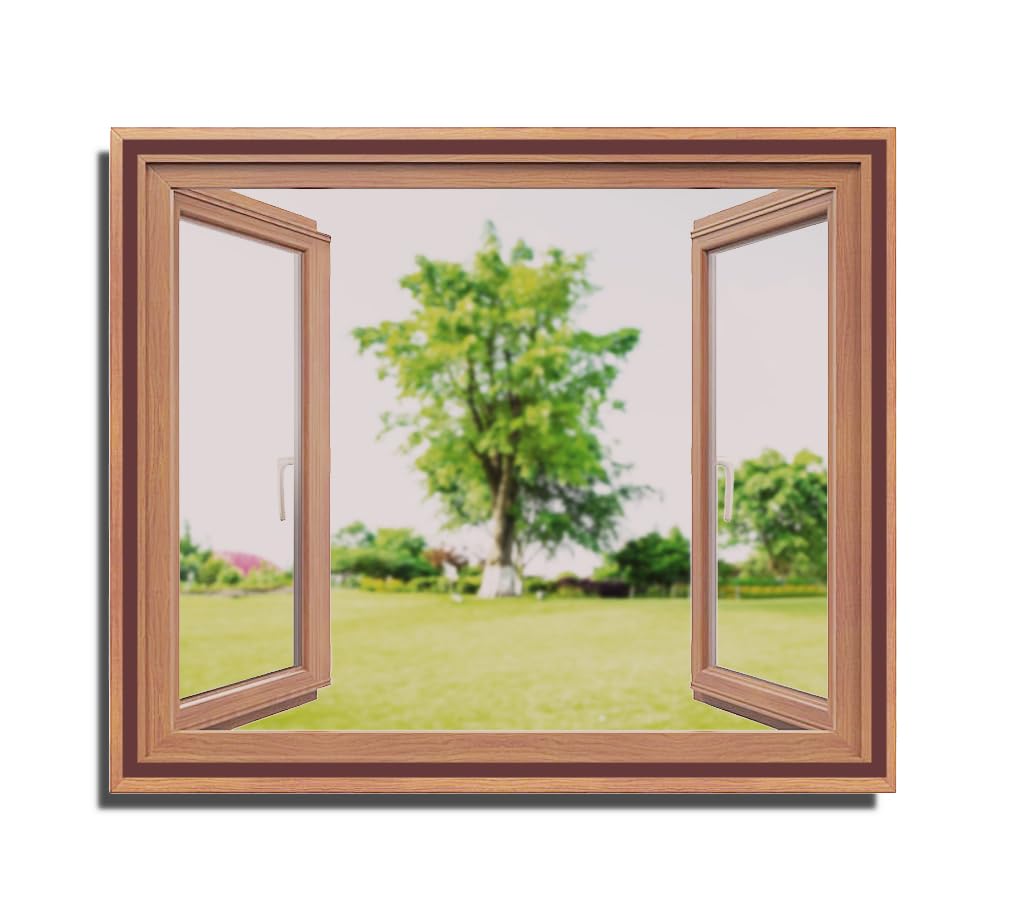 TurtleGrip Pre-Stitched Polyester Window Mosquito Net | 80 GSM Readymade Net with Self-Adhesive Hook Tape | Fits All Window Types | 90x90cm (36x36 Inches / 2.95x2.95 Feet) | Brown-image-24