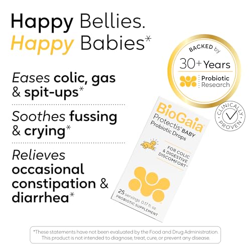 Image of BioGaia Baby Probiotic Essentials For Digestive & Skin Health | Drops Ease Colic, Gas & Tummy Issues | Ointment Soothes & Hydrates Dry, Irritated Skin