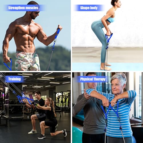 Resistance Bands for Working Out,Heavy Exercise Bands Resistance Bands Set with Handles, Door Anchor, Legs Ankle Straps for Heavy Resistance Training, Fitness Weights Work Out at Home