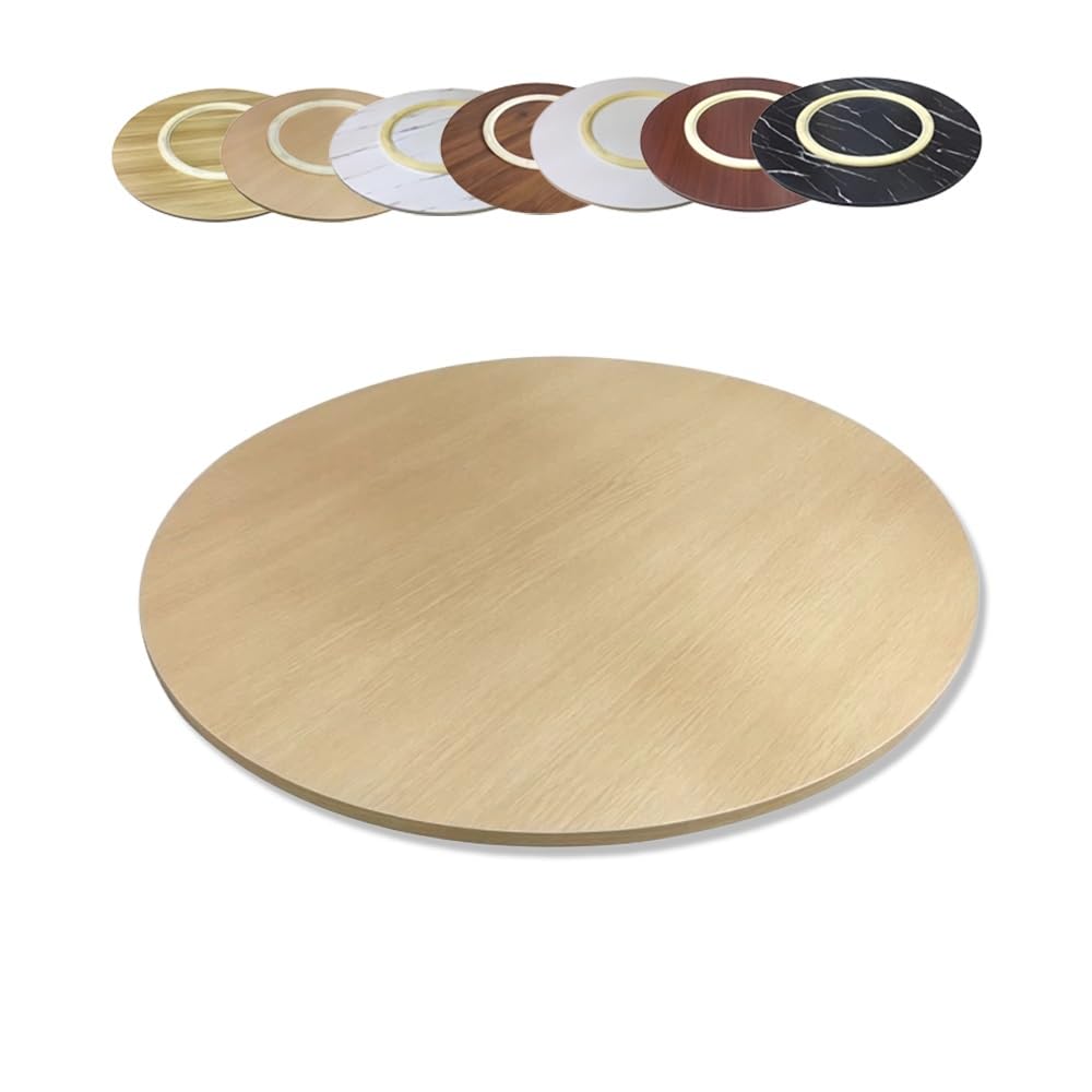 Generisch 80cm 60cm 70cm Drehbarer Holz Servierbrett, Großer Lazy Susan Drehplatte, Runde Tischplatte Drehteller für Küche, Esstisch Plattenspieler(Wood,70cm (28 in))