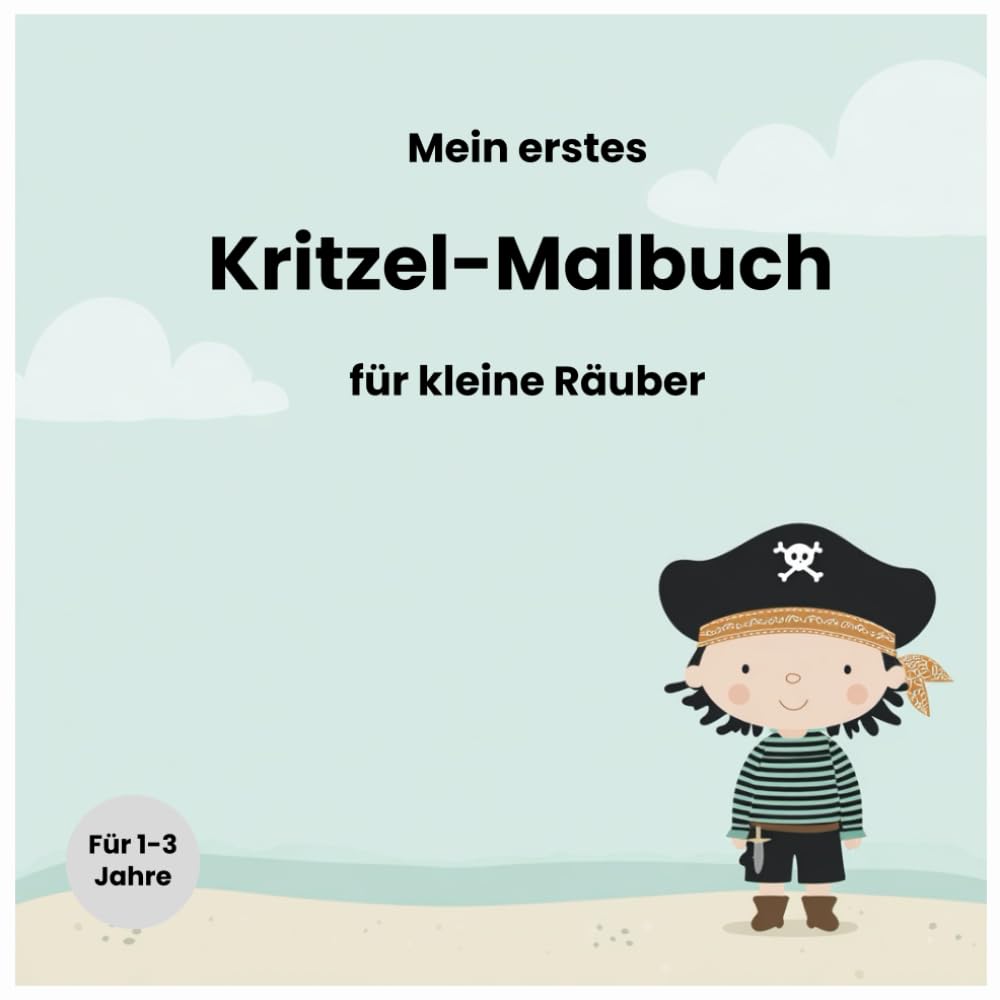 Mein erstes Kritzel-Malbuch für kleine Räuber: Große, einfache Motive zum Kritzeln & Ausmalen – ab 1 Jahr