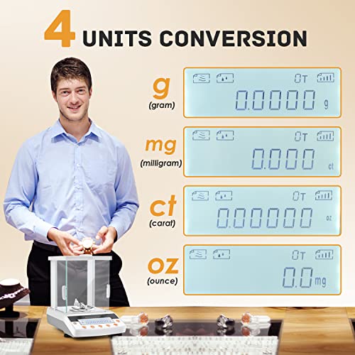 Bonvoisin Digital Analytical Balance 0.1Mg High Precision Lab Scale Ce Certificated Electronic Balance 0.0001G Scientific Laboratory Scale (220G, 0.1Mg) #TOP1