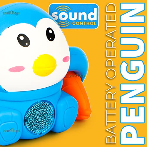 Image of Zest 4 Toyz Musical Toy for Kids Toys Dancing Toy for Kids with Light & Sound Toy Spinning Rolling Doll Tumble Toy with Voice Control Birthday Gifts for Boys and Girls 1 Years+ (Penguin Design)