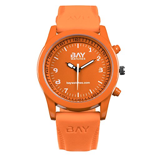 Bay watches - Reloj para Mujer y Hombre Naranja de Pulsera analógico South...