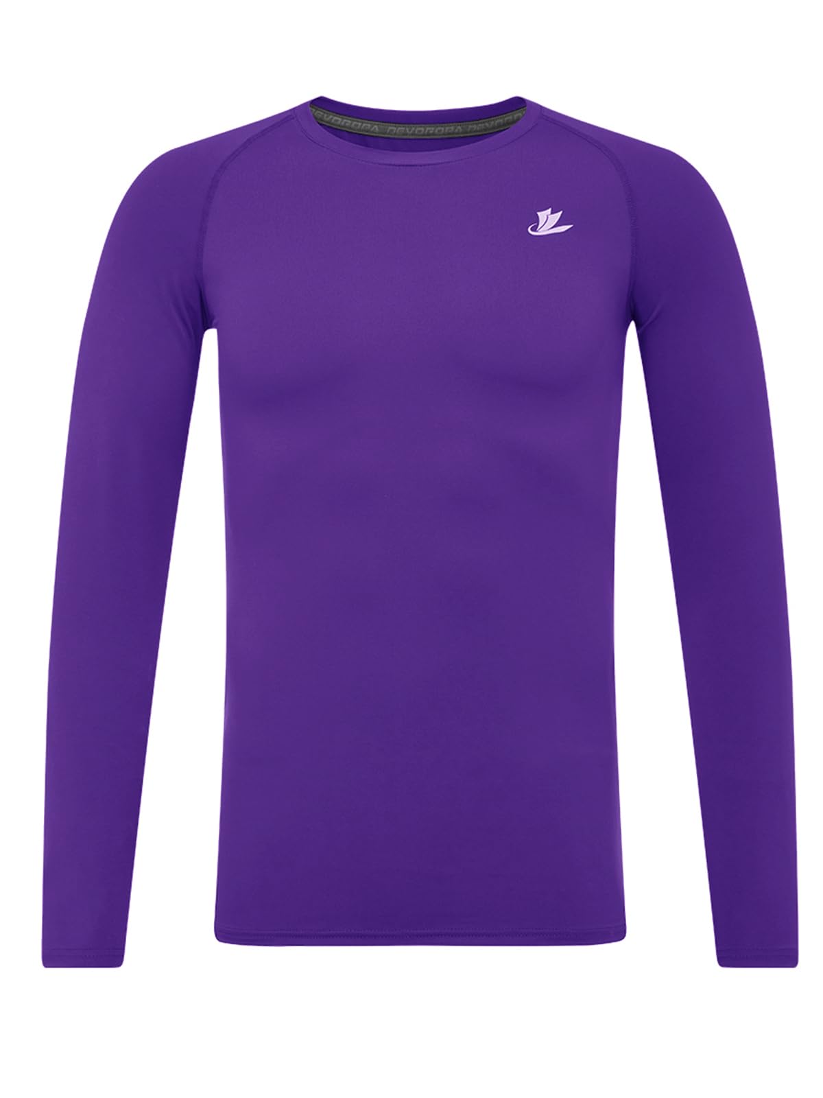 DEVOROPA Youth Boys Compression Shirt Long/Short Sleeve Football Baseball Undershirt Quick Dry Kids Sports Baselayer Crewneck