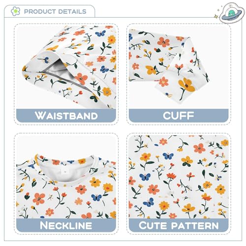 JUNZAN Flowers Lily Butterflies White Little Girls Sweatshirt Hoodie Fleece Boys Sweat Shirt Sports 4T3