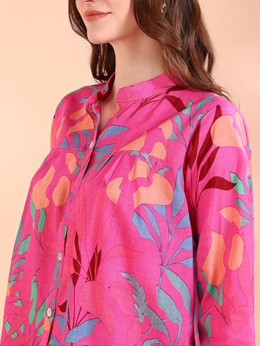 Image of Maaesa Tie-Dye Crepe Loose Fit Shirt