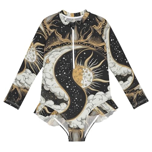 Girls One Piece Swimsuits with UPF 50+ Sun Protection Rash Guard Swimsuit 3-12 Years