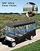 KEMIMOTO Golf Cart Enclosure, 6 Passenger Golf Cart Rain Cover, 600D Waterproof Driving Enclosure with Clear PVC Windshield for Extended Roof Golf