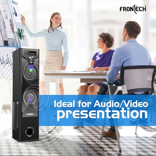 FRONTECH CRUX-165 Series 60 Watt Tower Speaker with Bluetooth 5.0 Wireless Technology with LED Digital Display and USB Port and Wired Mic for Karaoke with Volume Control (SW-0165) 5 51swDQiSnNL