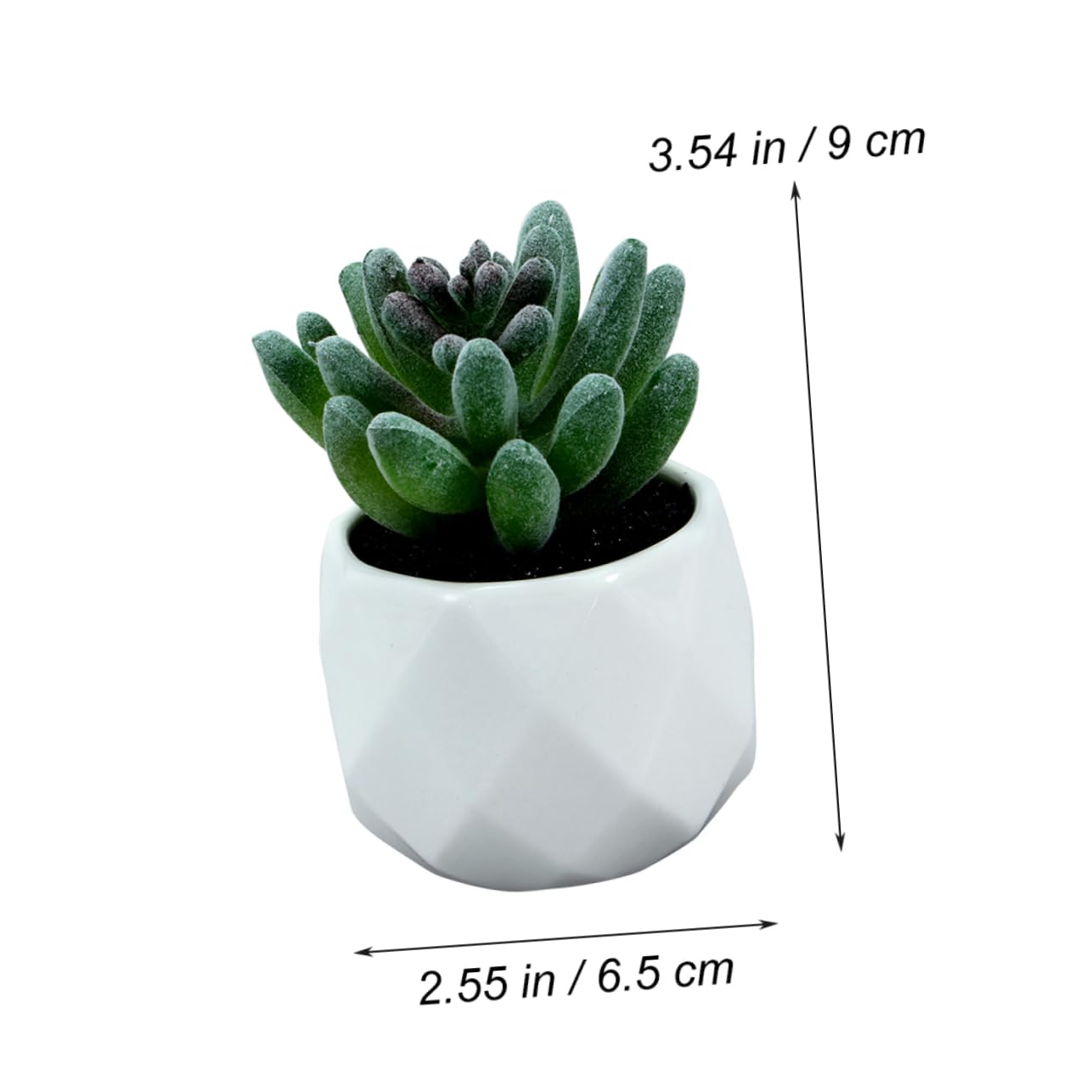 Composizione di Piante Grasse Artificiali in Vaso 4 Pezzi Ceramico Pvc