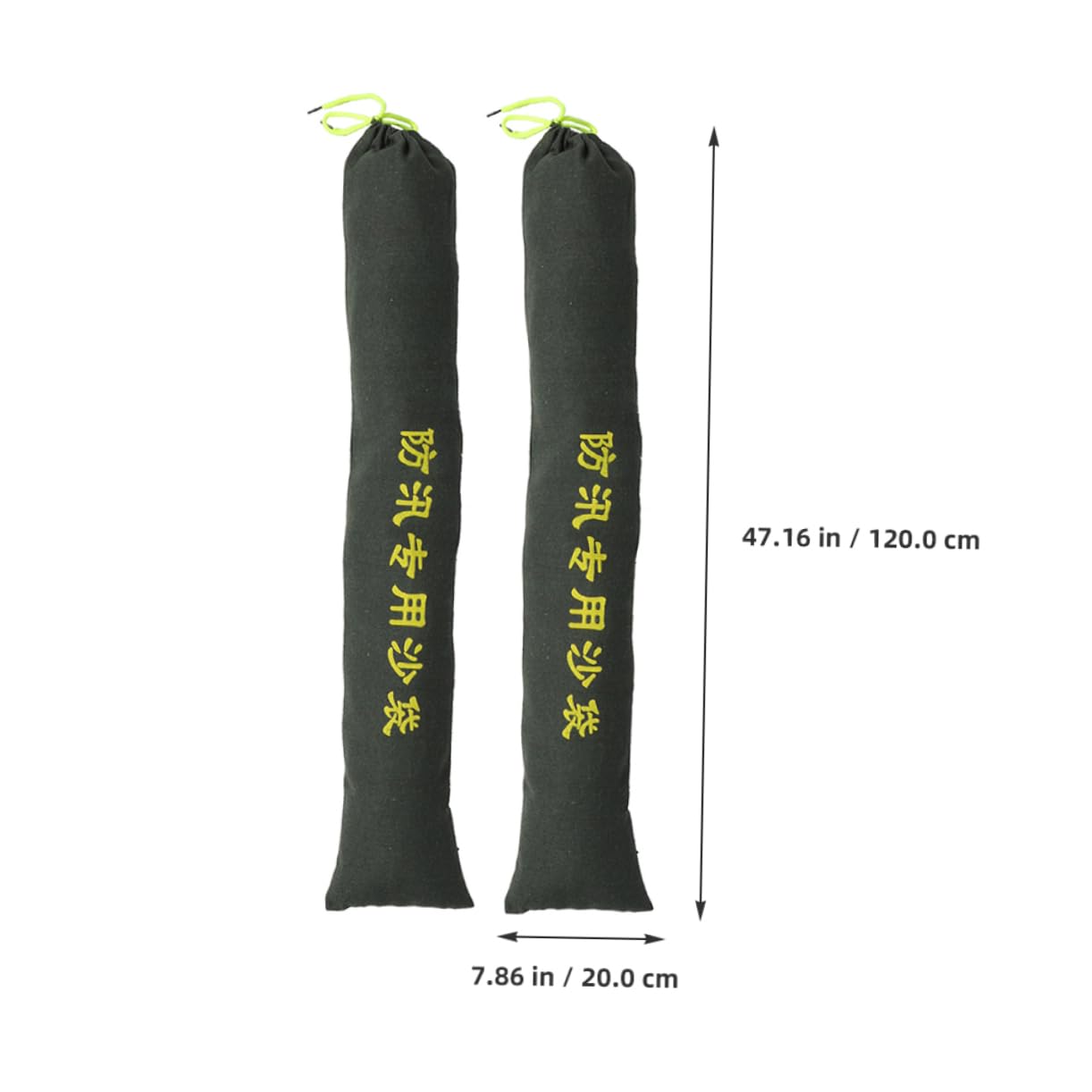 MOLUCKFU 2pcs Flood Control Sandbags Water Activated Flood Barrier Sandless Sandbag for Hurricane Flooding Green Sand Bags Flood Protection Long Sand Bags Expansion Bag Strip Canvas