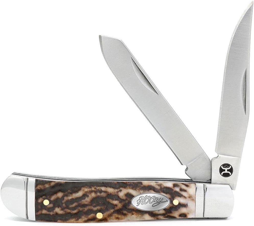 HOOEY Unisex Large Stag Trapper Knife Medium Brown One Size