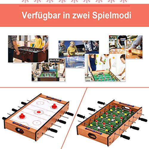 COSTWAY 2 in 1 Spieltisch, Multifunktionsspieltisch aus Holz, Multi-Spieltisch, Air Hockeytisch und Tischkicker, perfekt für Spielzimmer, Bars, Partys, für Erwachsene und Kinder – Bild 6