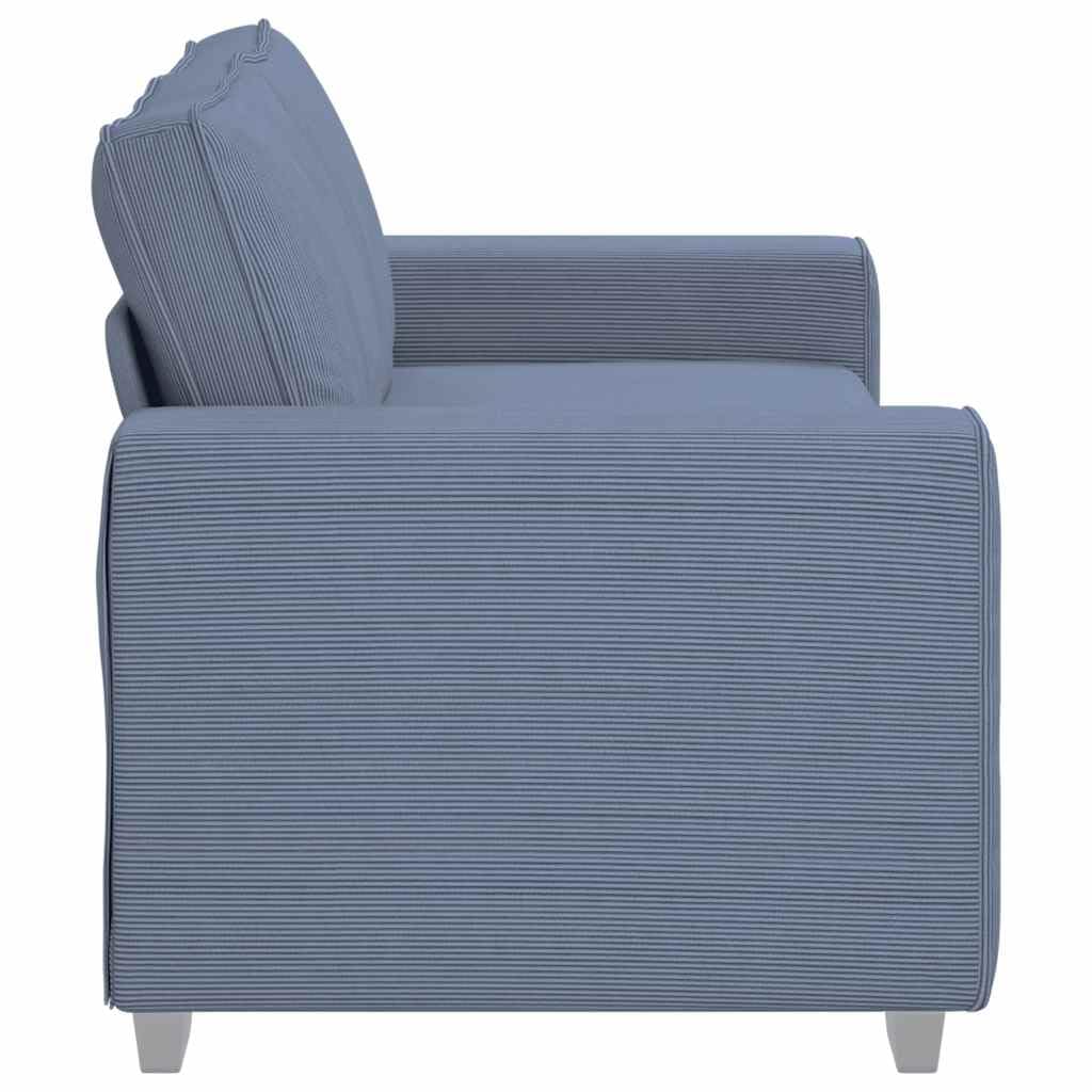 vidaXL Sofá de Dos plazas Azul, 180x77x82 cm, Tela de Pana