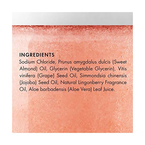 Himalayan Salt Body Scrub with Lingonberry, Exfoliating Salt Scrub to Exfoliate & Moisturize Skin, Deep Cleansing for Women and Men - 10 oz