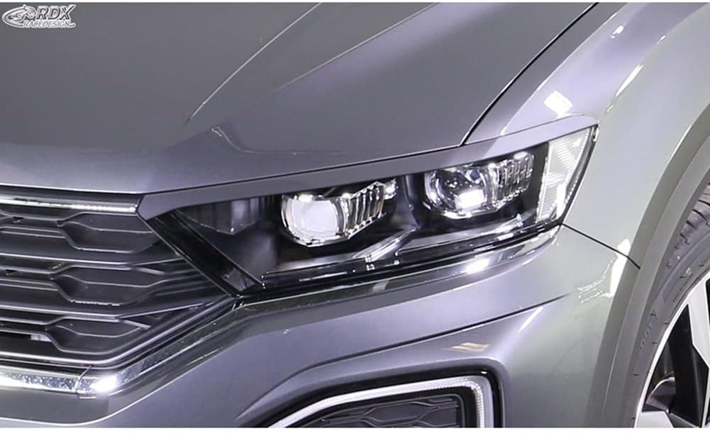 RDX Racedesign RDSB181 Head Light Spoilers Compatible with Volkswagen T-Roc (A1) 2017-2021 (ABS)