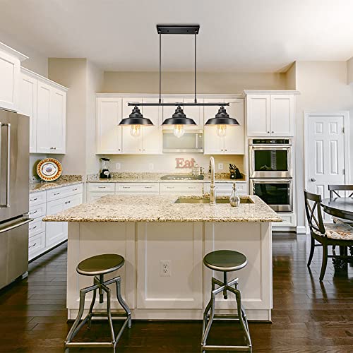 Elibbren 3-LIGHT HEAD Industrial Kitchen Island Pendant Light, Elibbren Rustic Farmhouse 3-Lights Pendant thumb #7