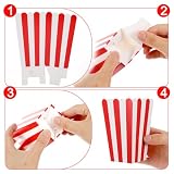 TIESOME 24 sztuki torebek na popcorn, małe kartonowe pudełka na popcorn, kubki candy bar, pojemniki na słodycze, pasiaste torebki imprezowe, torebki na popcorn na wieczory filmowe, kino, przekąski