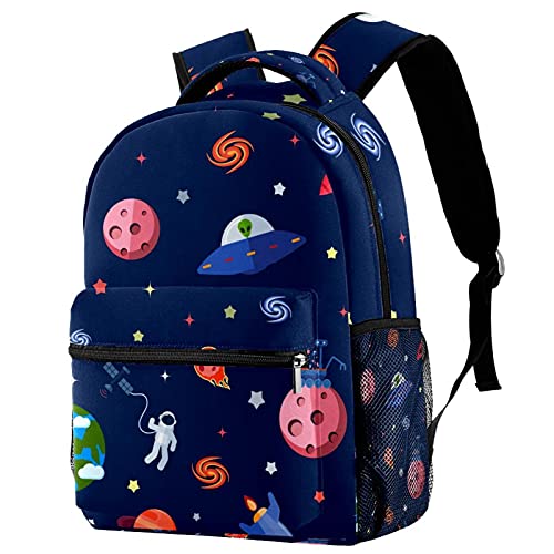 Sac à dos campus bleu marine avec porte-bouteille externe pour éviter les fuites