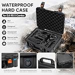 Hard Case for DJI RS 5 Combo, Waterproof & Impact-Resistant Travel Carrying Case for DJI RS 5 Gimbal Stabilizer and Accessories