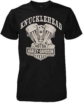 HARLEY-DAVIDSON ブラック Tシャツ Amazon.com: Harley-Davidson Men's Knucklehead Engine
