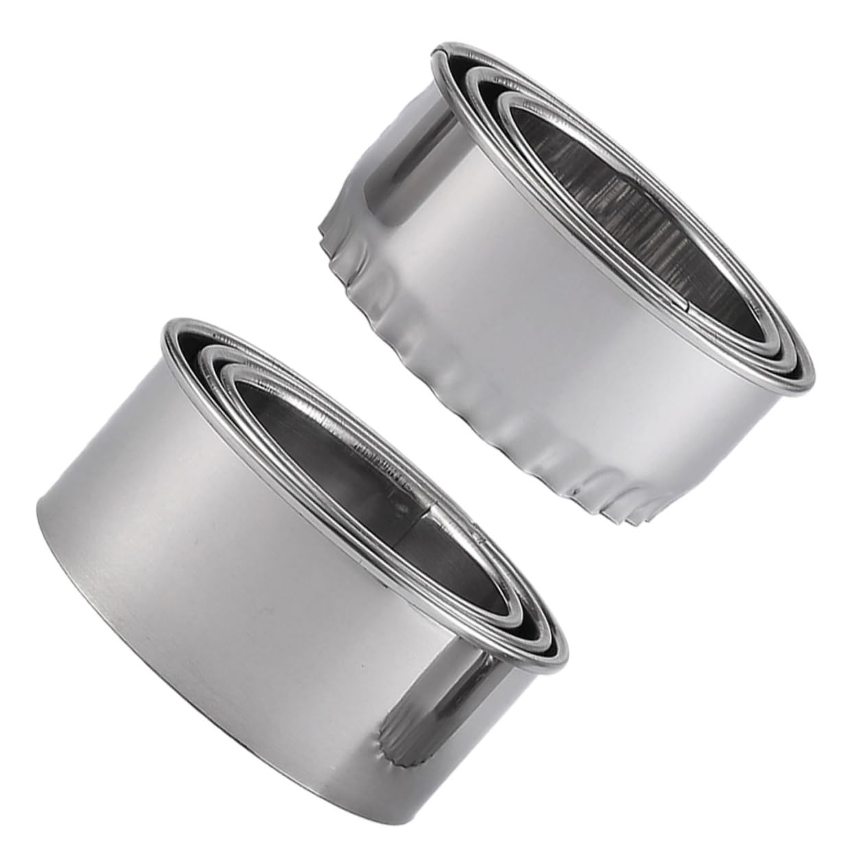CATIEBYE 18pcs Stainless Steel Dumpling Wrapper Molds Set Creative Wonton Cutter Set Fluted Edges for Dumpling Making