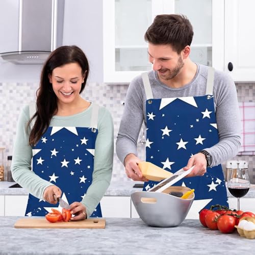 Tablier de cuisine drapeau Israël en lin réglable lot de 2 - 6