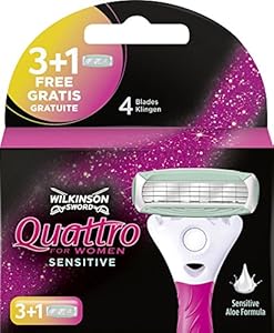 Wilkinson Sword Quattro for Women Sensitive Rasierklingen 3+1