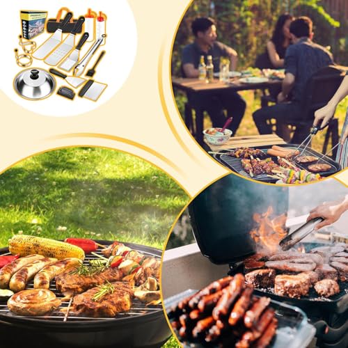 Kit de barbecue ensemble outils de cuisson extérieure pour viandes et légumes - 5