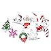 HOUSWEETY 20 Mixed Silver Plated Enamel Christmas Charms Pendants