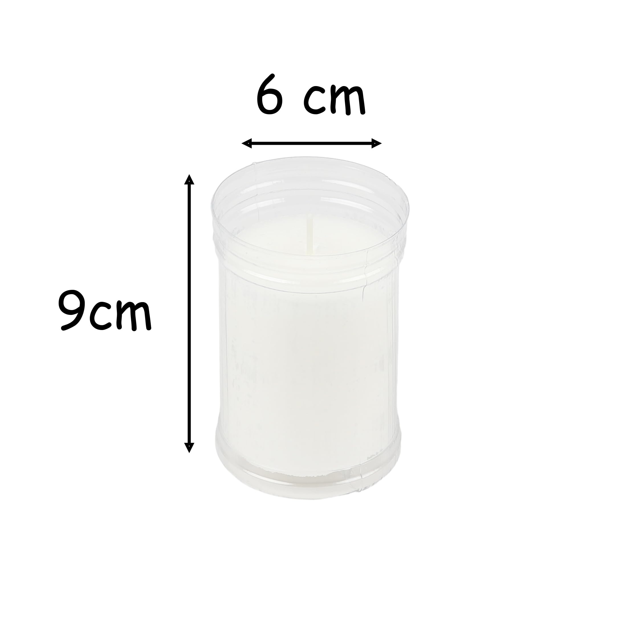 Candele Votive Bianco per Rituali 9x6cm, Ceri Votive Lunga Durata 36 ore